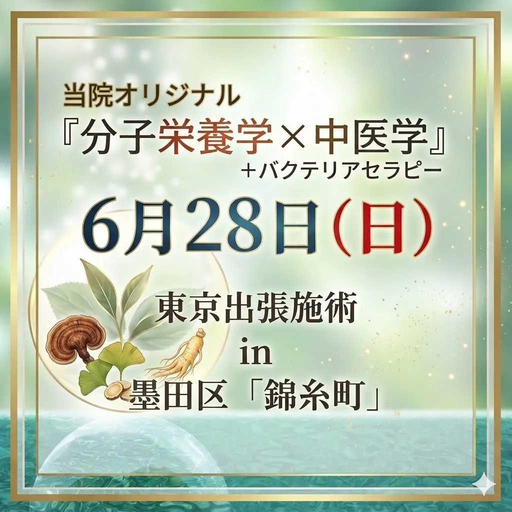 2026年6月28日(日)東京出張施術!in 「錦糸町」